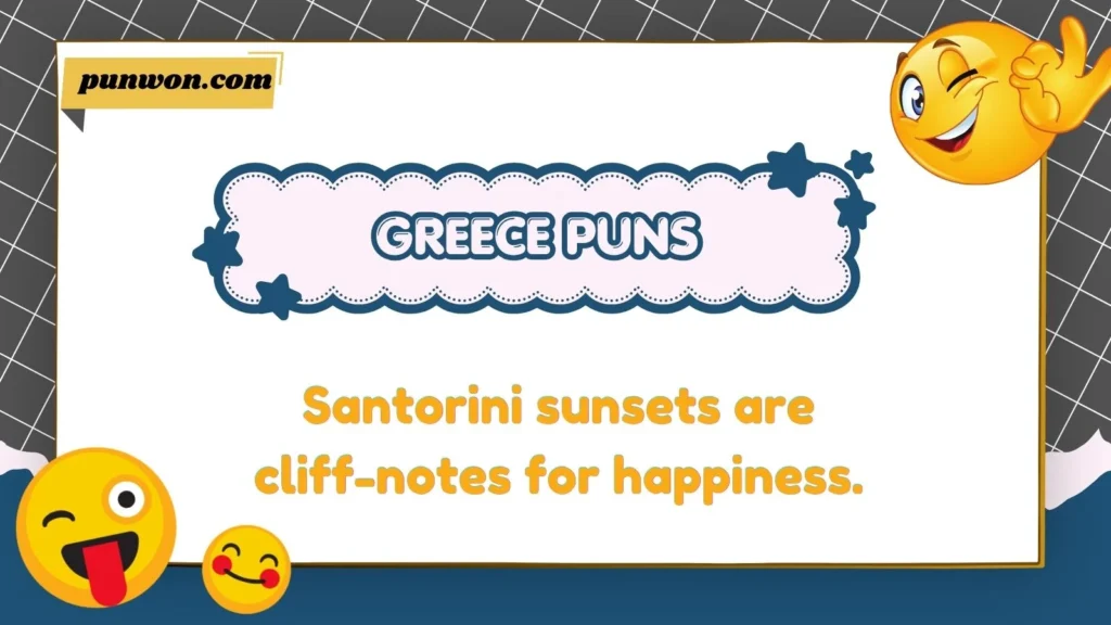 Clever Greece Puns for Instagram